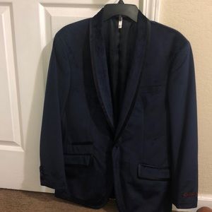 Navy velvet blazer